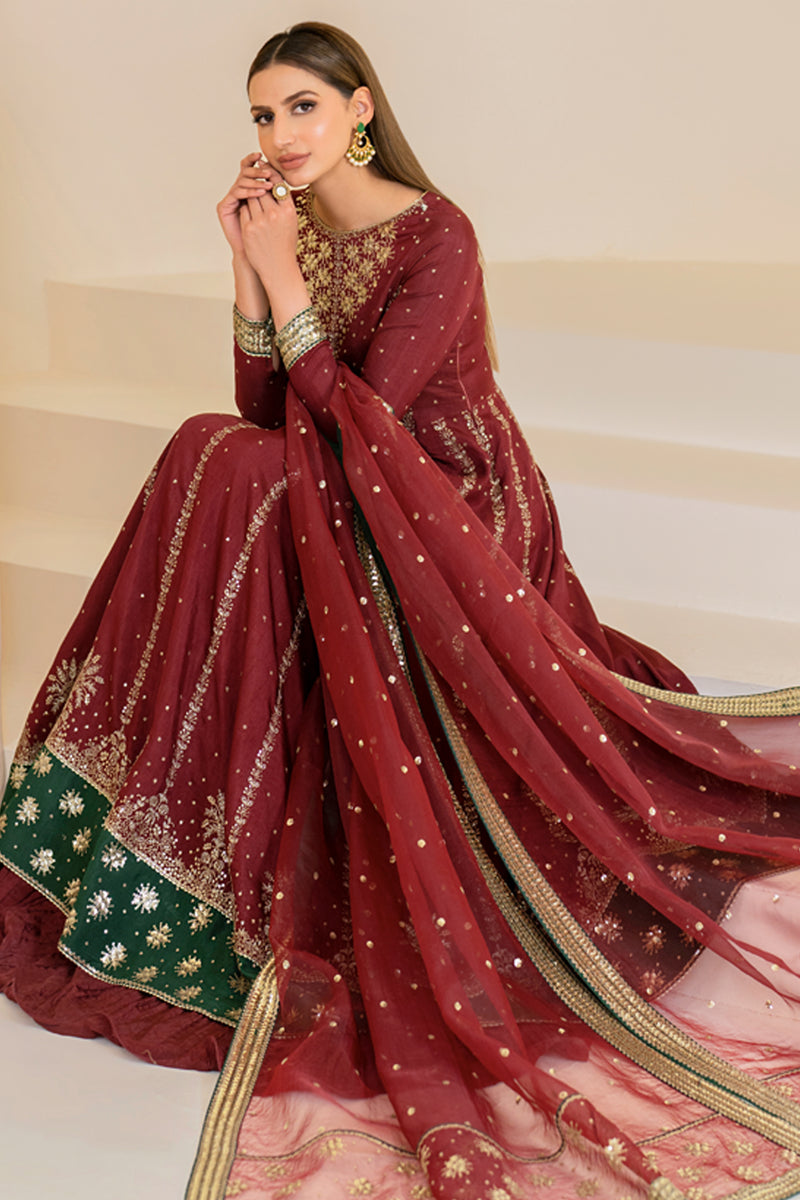 Jazmin | Formals Collection | Raw Silk UR-7018 - Pakistani Designer Dress - by Jazmin | Type: Formal - 100% Original at Saira Sultan