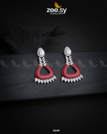 Earrings-0586 Red & White