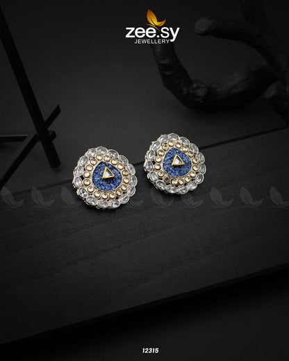 Granite Earrings Blue