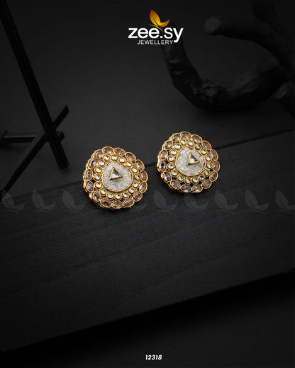 Pebble Earrings White