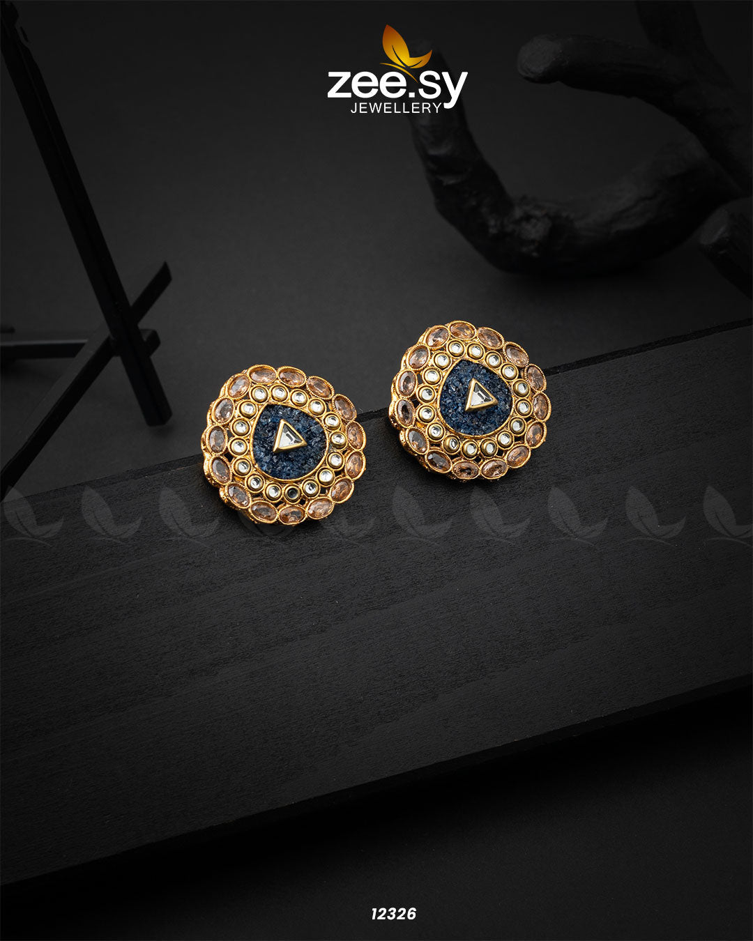 Pebble Earrings Blue