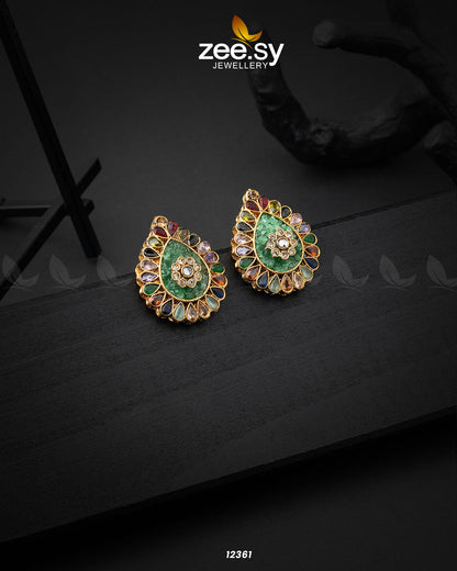 Slate Crush Earrings Green
