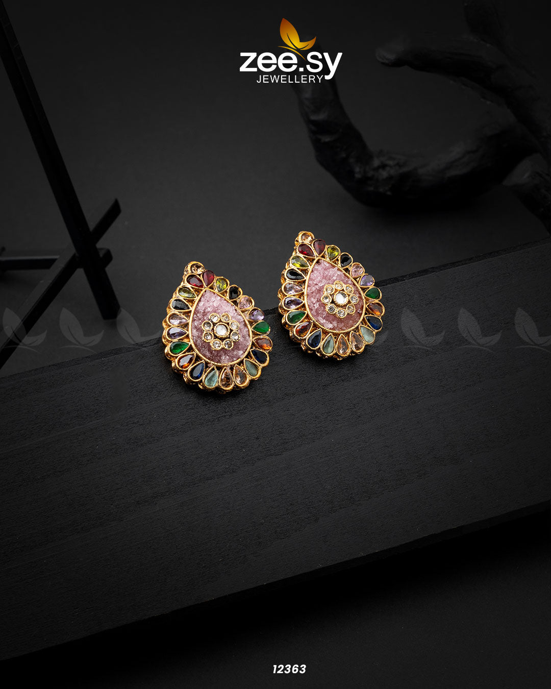 Slate Crush Earrings Pink
