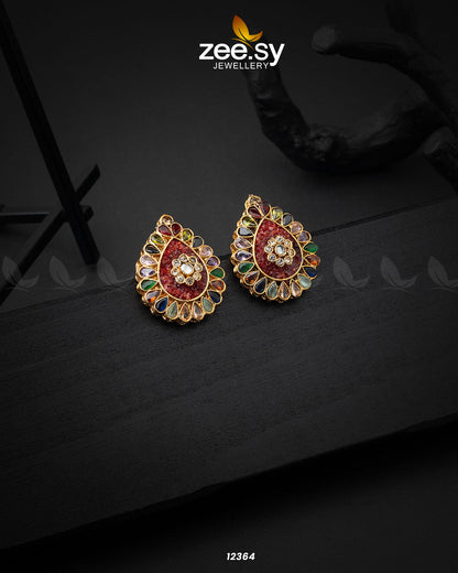 Slate Crush Earrings Red