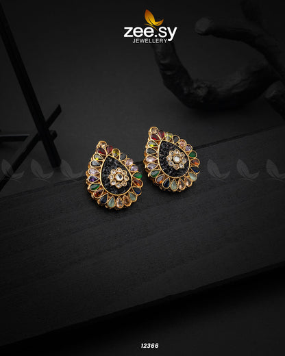 Slate Crush Earrings Black
