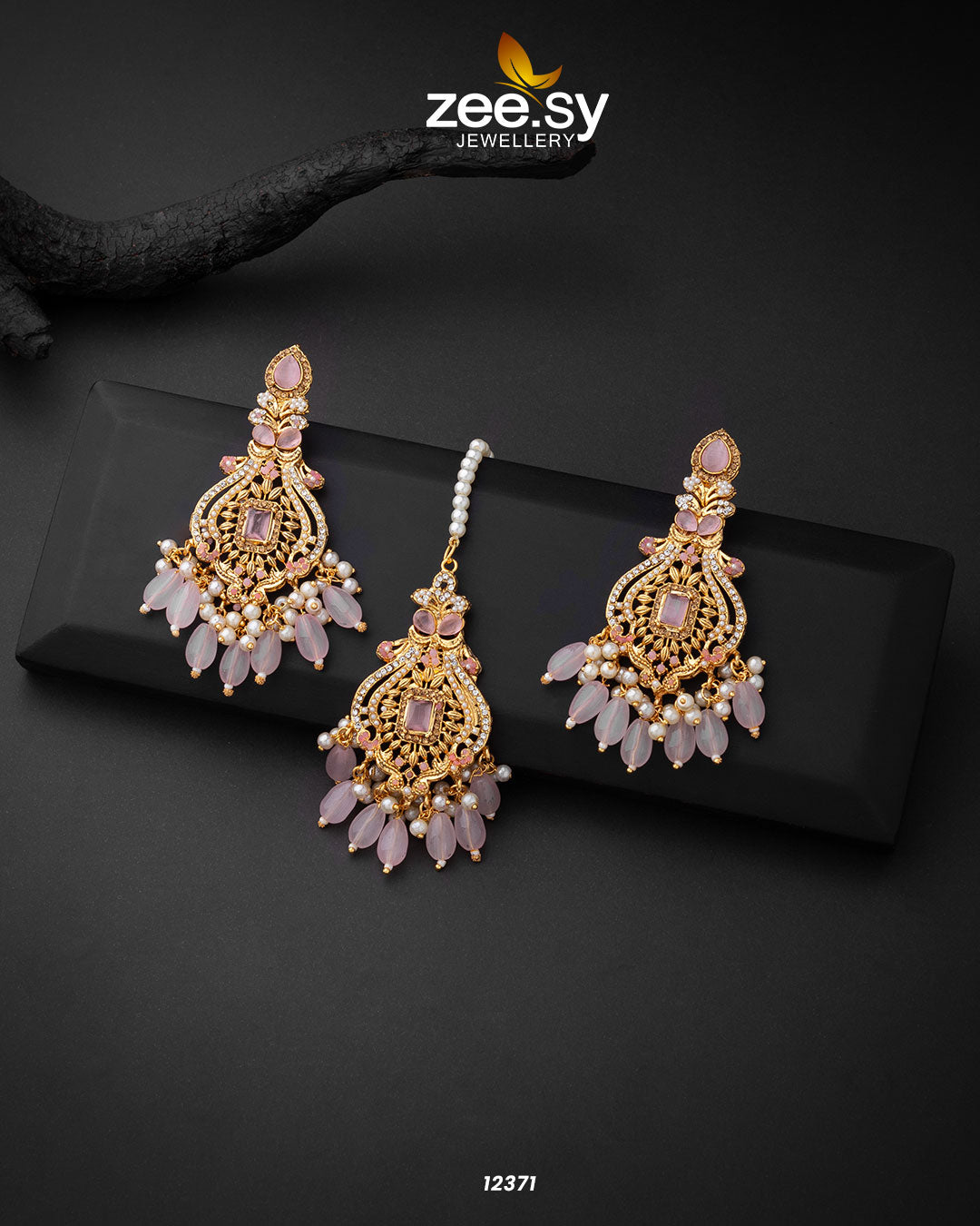 Minal's Earrings Mint Pink
