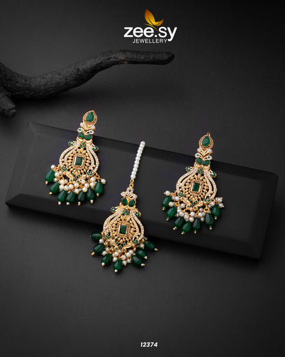 Minal's Earrings Green