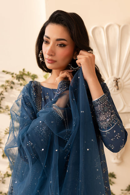 Batik | Zaynur Luxe Pret Edit | Alexis M Blue Gray Pima Lawn
