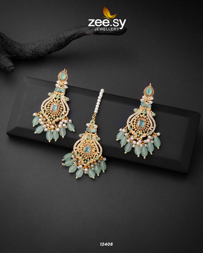 Minal's Earrings Mint Green