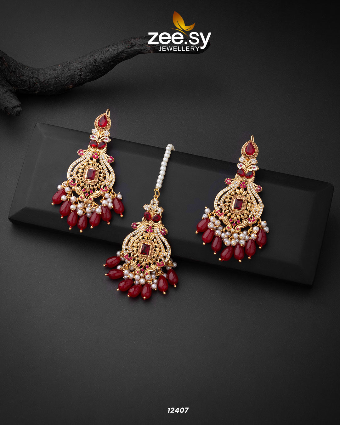 Minal's Earrings Red