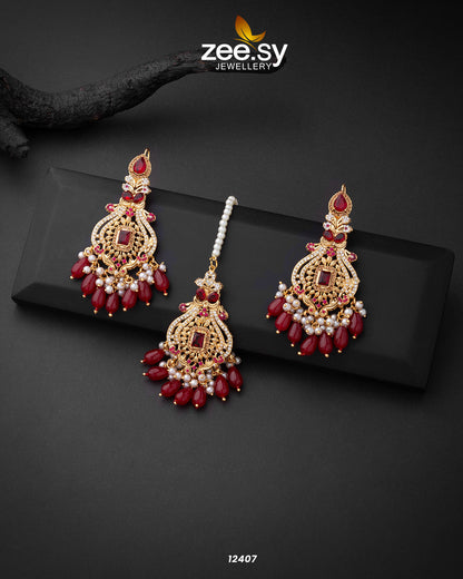 Minal's Earrings Red