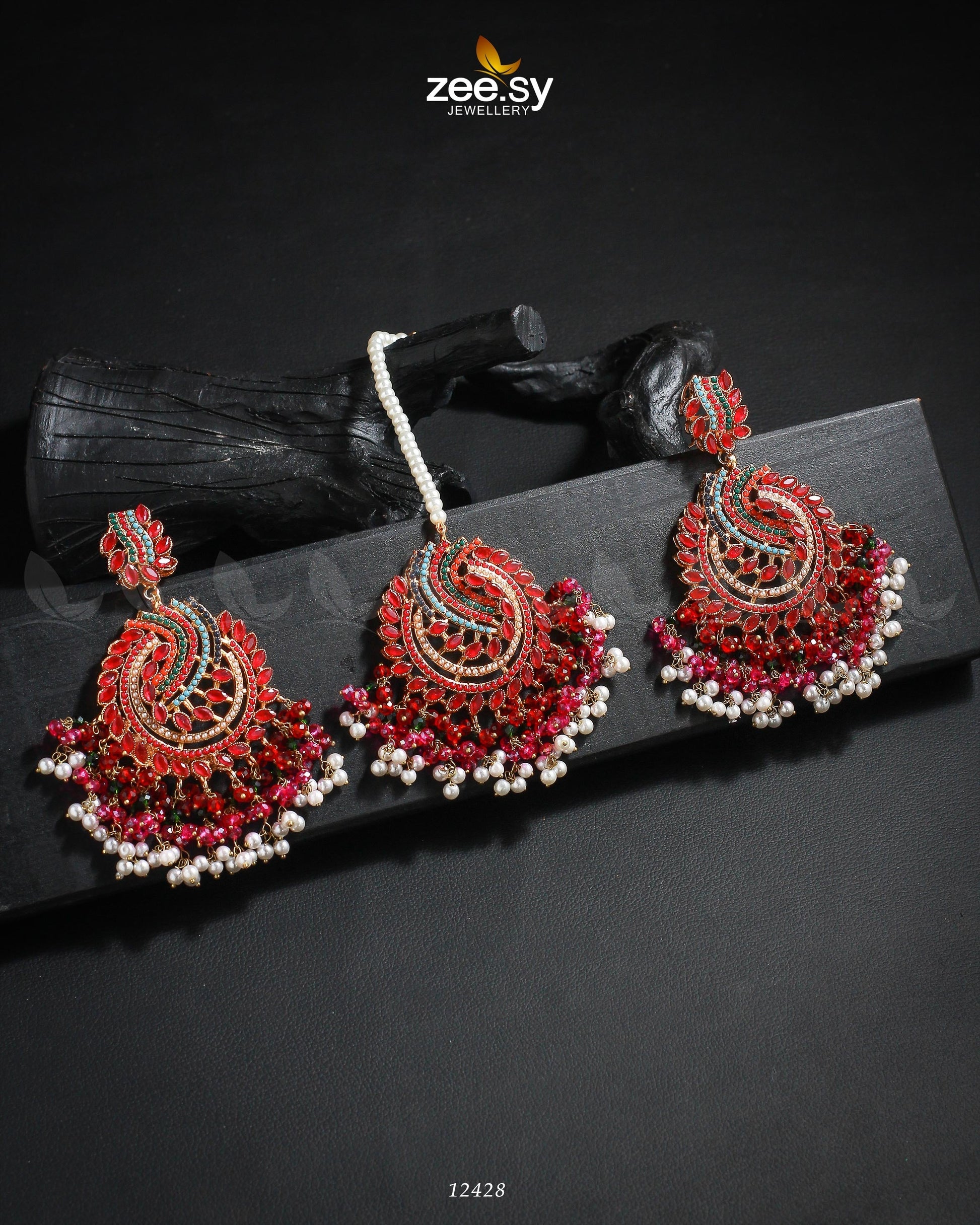 Radiance Earrings Red