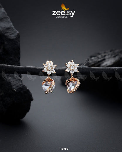 Heart Earrings White