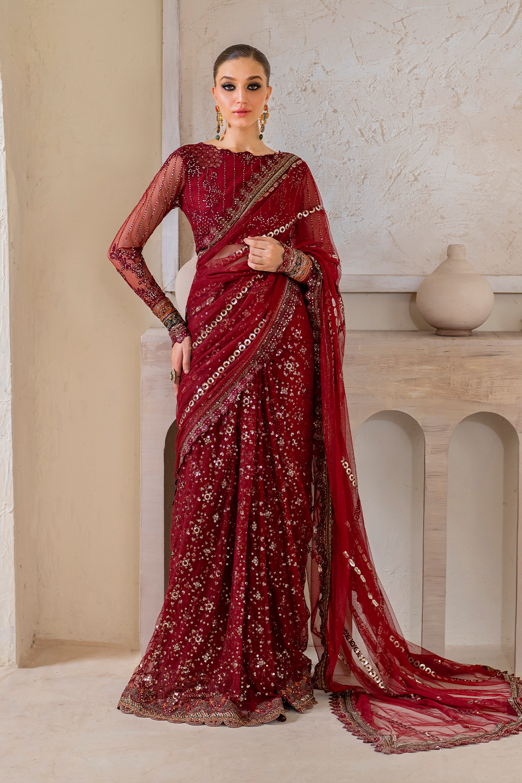 Iznik | Chinnon Chiffon | CC-49 Embroidered Net - Pakistani Designer Dress - by Iznik | Type: Formal - 100% Original at Saira Sultan