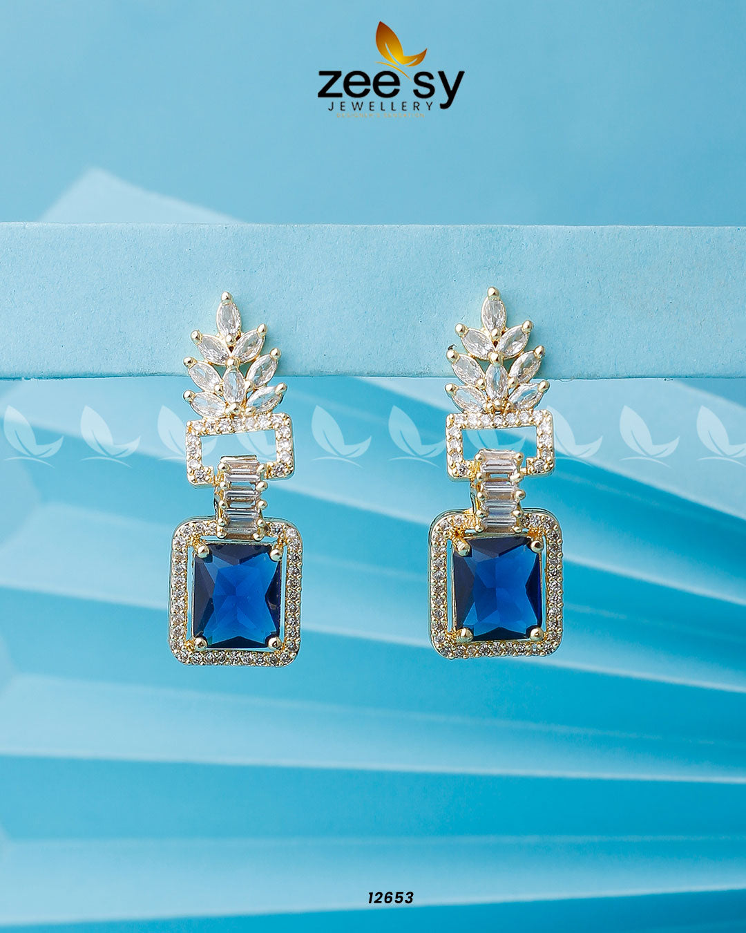 Zelda's Earrings Golden Blue