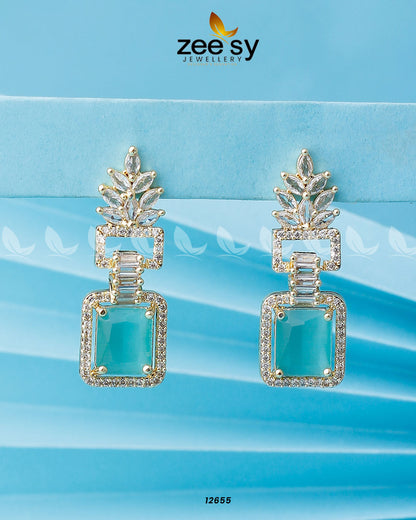 Zelda's Earrings Golden Mint Green