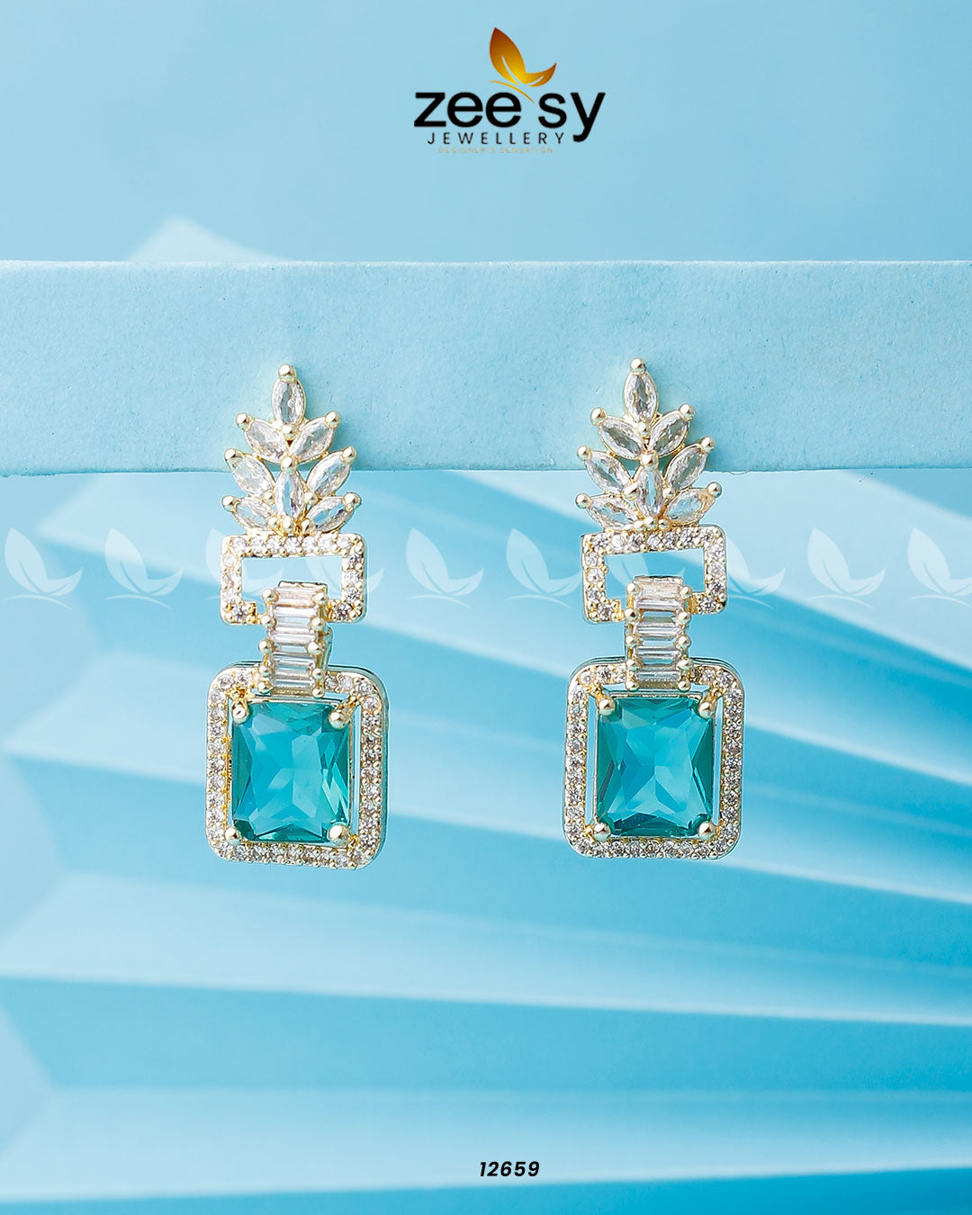 Zelda's Earrings Golden Sea Green