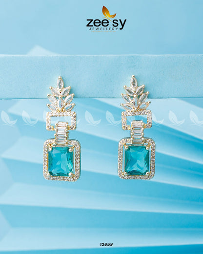 Zelda's Earrings Golden Sea Green