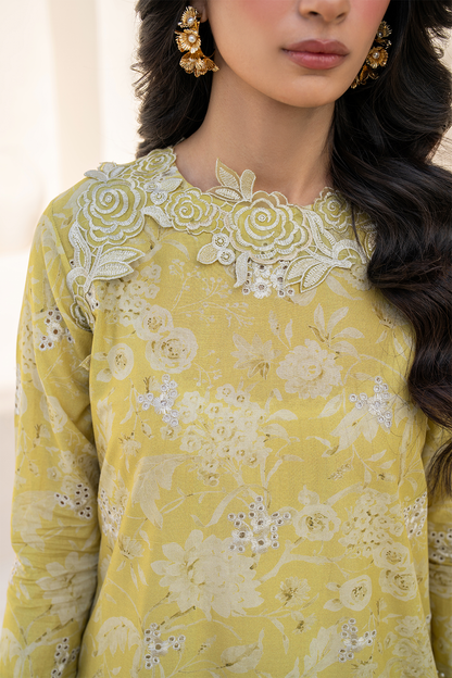 Iznik | Festive Lawn 25 | EFL-08 M Lime Yellow Lawn