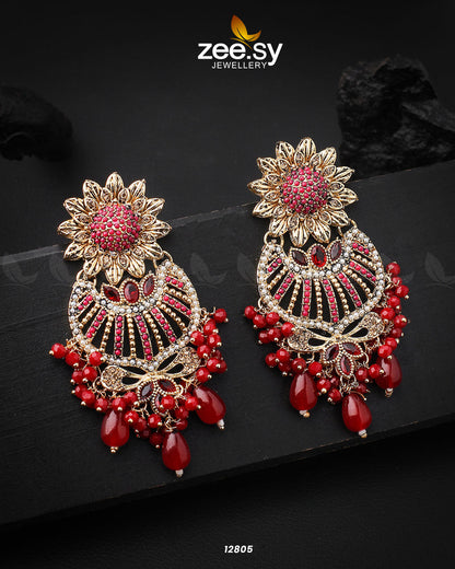Arri Earrings Golden Red