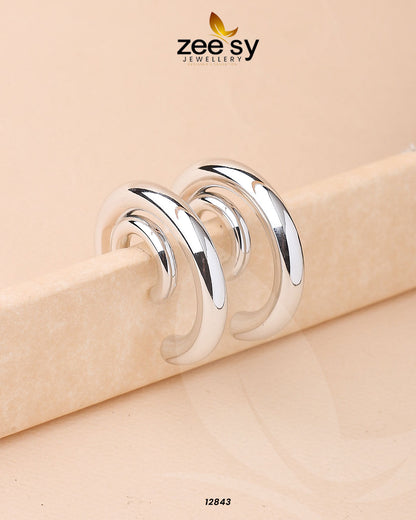 Arc Earrings Silver