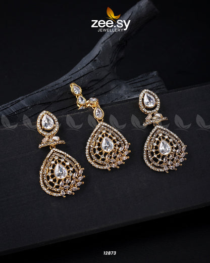 Plumeria Earrings Golden White