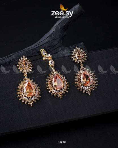 Lupine Earrings Golden Champagne