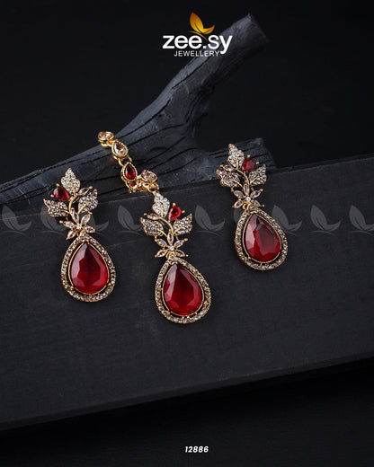 Crocus Earrings Golden Red