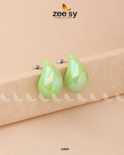 Clarkia Earrings Mint Green