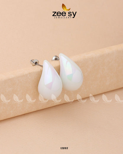 Clarkia Earrings White