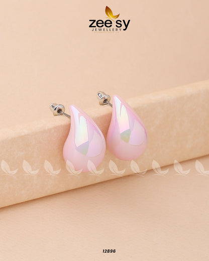 Clarkia Earrings Mint Pink
