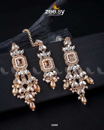 Dictamnus Earrings Golden Champagne