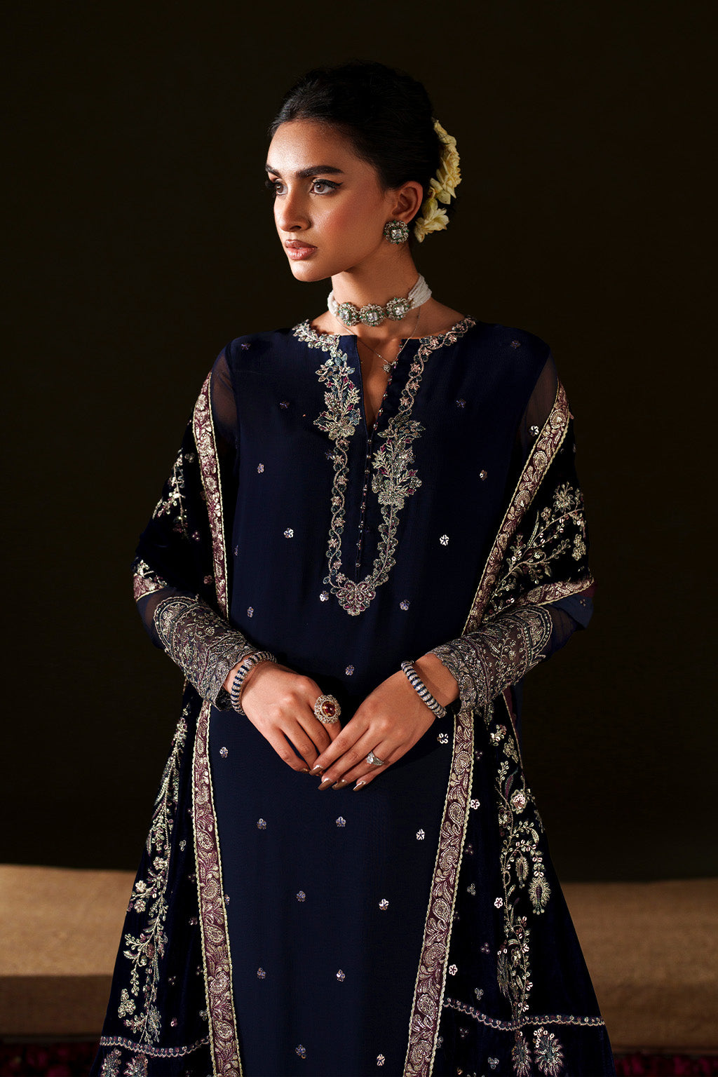 Iznik | Velvet 25 | IV-76 Embroidered Velvet by Iznik - Designer Dress - Type : Ladies Clothes - Available at Saira Sultan - 100% Original 