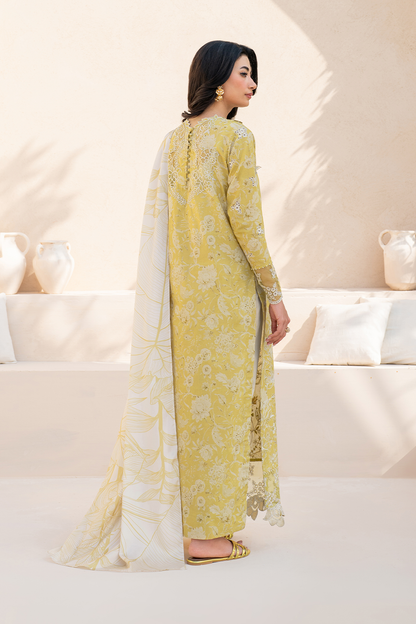 Iznik | Festive Lawn 25 | EFL-08 S Lime Yellow Lawn