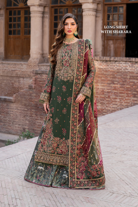 Iznik | Luxury Chiffon | ILC-01 XS Bottle Green Chiffon