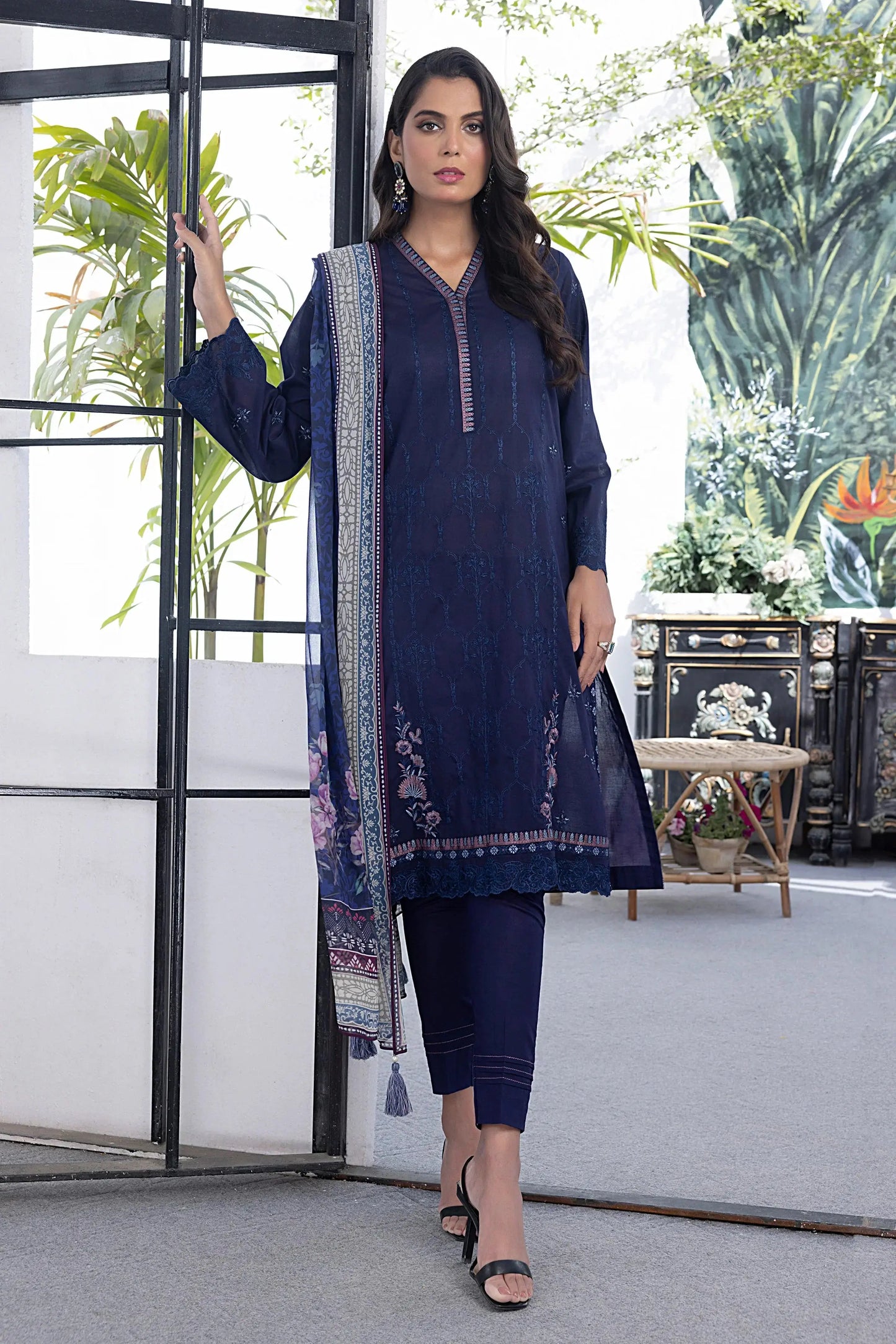 LSM | Spring Embroidered | 0122 - Pakistani Designer Dress - by LSM | Type: Luxury - 100% Original at Saira Sultan