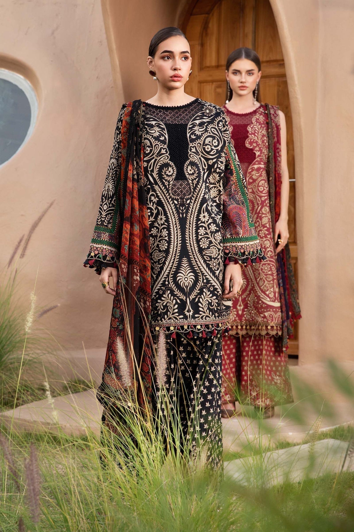 Maria B | M Prints 25 | MPT-2512-B M Black Lawn