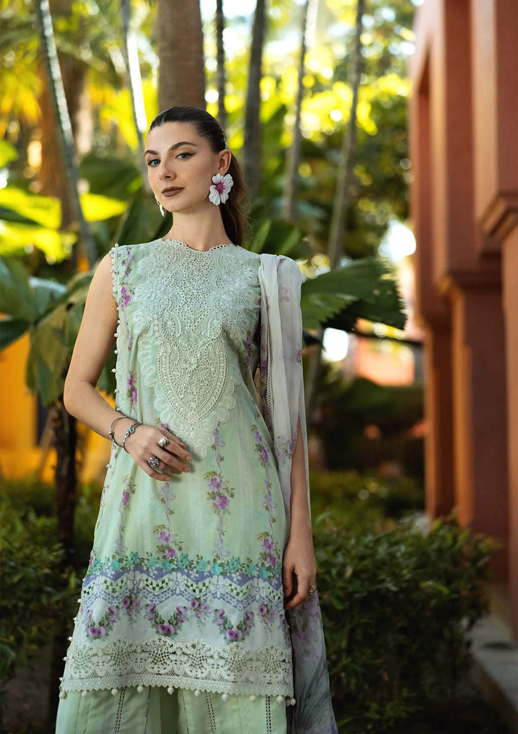 Elaf Premium | Signature 25 | ETS-01A ARIA Custom Size Pastel Mint Lawn