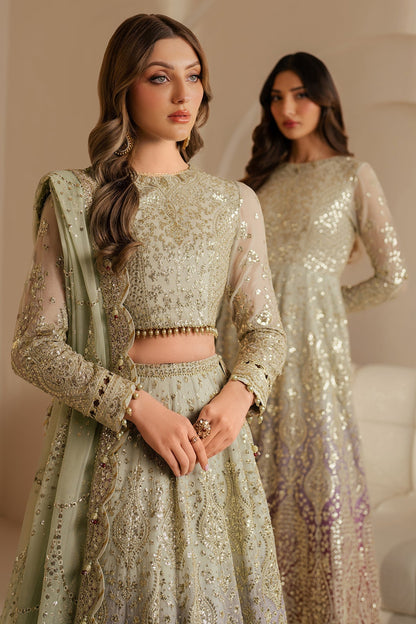 Jazmin | Wedding Formals | WF'25-09 L Mint Green Chiffon