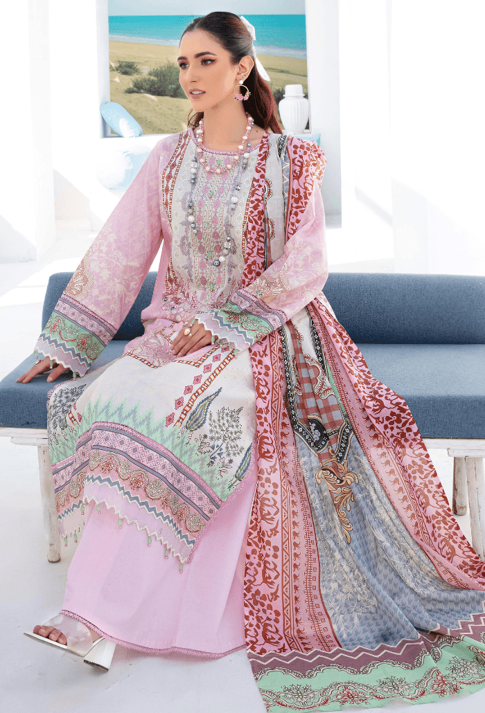 Humdum | Saira Bano Lawn 24 | D08 - Pakistani Designer Dress - by HumDum | Type: Casuals - 100% Original at Saira Sultan
