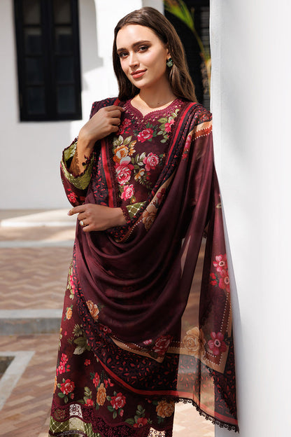 Farasha | Printed Essentials | Floral Berry M Dark Plum Lawn