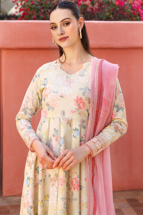 Farasha | Printed Essentials | Meadow Blush XL Ivory Lawn