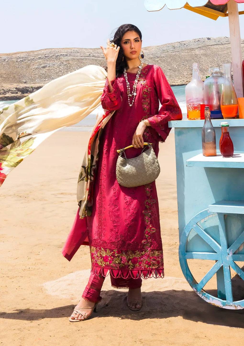 Elaf Premium | Hai Kuch Festive Lawn 24 | EHK-05 Naaz - Pakistani Designer Dress - by Elaf Premium | Type: Luxury - 100% Original at Saira Sultan