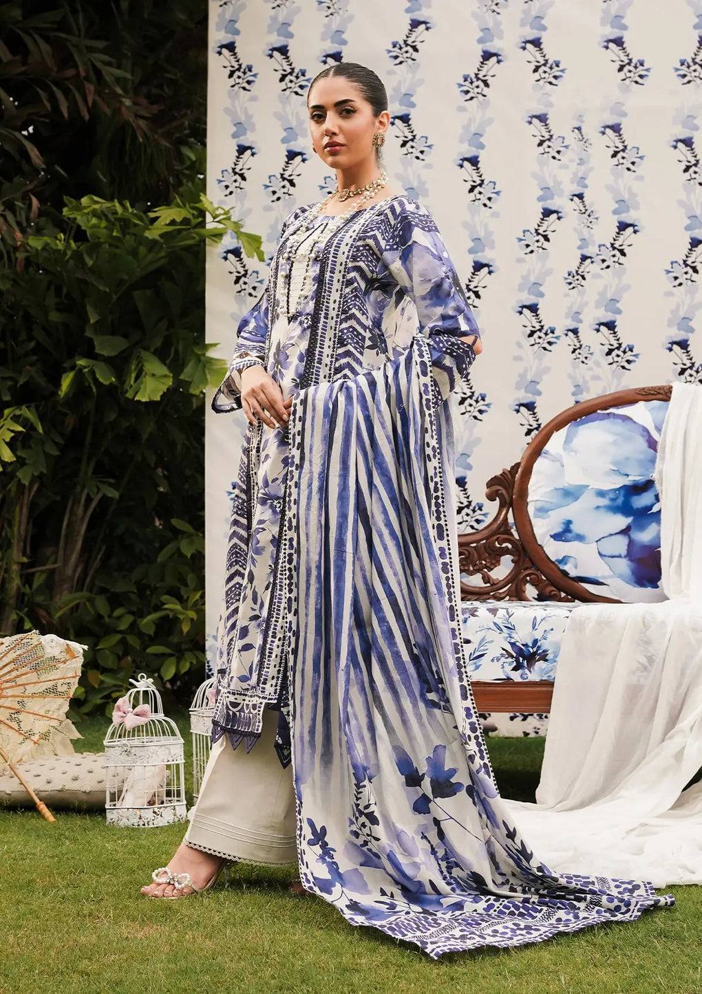Elaf Premium | Printed Collection 24 | EEP-07A - Shadow Sisters - Pakistani Designer Dress - by Elaf Premium | Type: Casuals - 100% Original at Saira Sultan