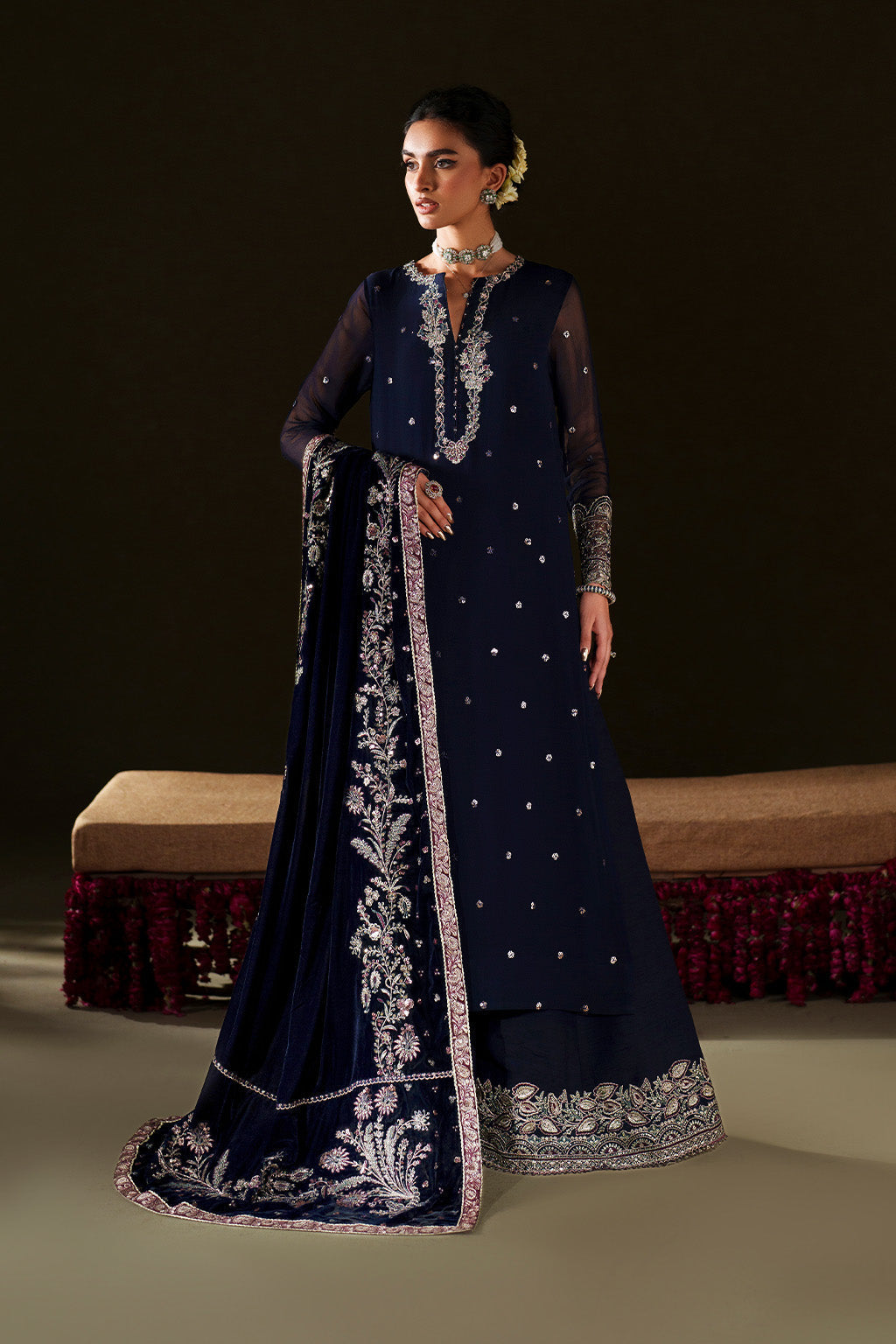 Iznik | Velvet 25 | IV-76 Embroidered Velvet by Iznik - Designer Dress - Type : Ladies Clothes - Available at Saira Sultan - 100% Original 