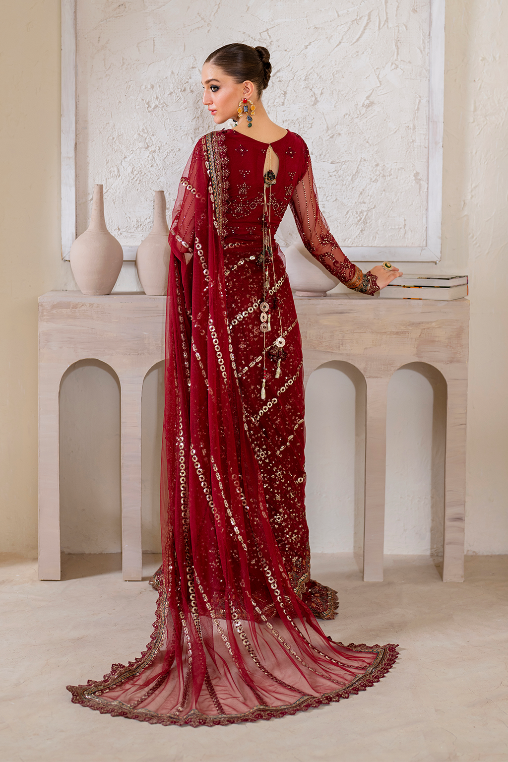 Iznik | Chinnon Chiffon | CC-49 Embroidered Net - Pakistani Designer Dress - by Iznik | Type: Formal - 100% Original at Saira Sultan