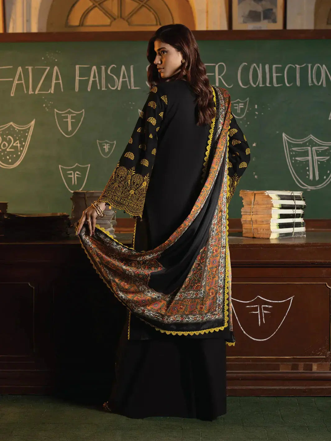 Faiza Faisal | Maya Luxury Lawn | Clara - Pakistani Designer Dress - by Faiza Faisal | Type: Luxury - 100% Original at Saira Sultan