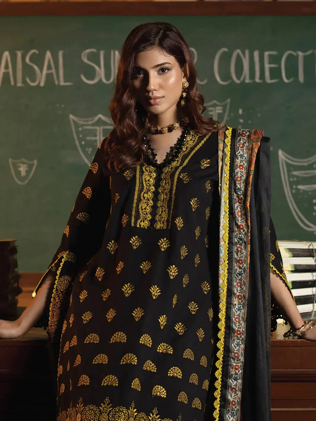 Faiza Faisal | Maya Luxury Lawn | Clara - Pakistani Designer Dress - by Faiza Faisal | Type: Luxury - 100% Original at Saira Sultan