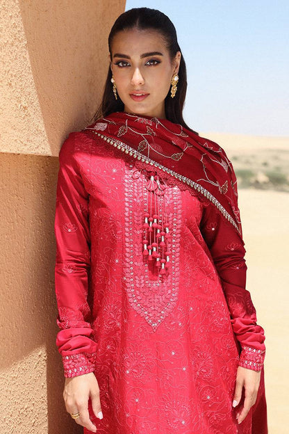 Cross Stitch | Eid Lawn 24 | VERMILLION SCARLET - Pakistani Designer Dress - by Cross Stitch | Type: Luxury - 100% Original at Saira Sultan