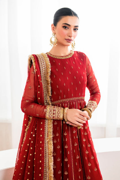 Baroque | Formal Collection | CHIFFON UF-688 L Red Chiffon